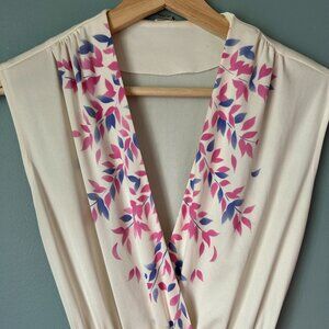 Vintage white dress with floral design